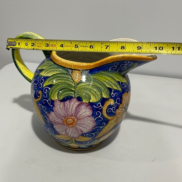 Casa Cristina pitcher  Home Collection by CBK Tuscan style colorful floral - Picture 13 of 13